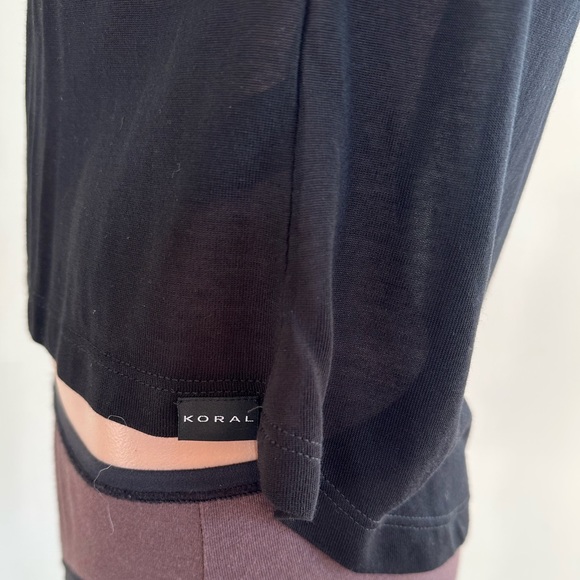 Koral Active Sheer Tank In Black - Picture 7 of 9